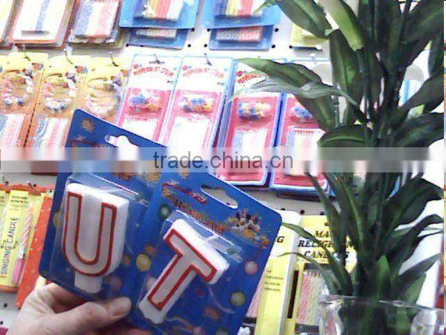 Wholesale Alphabet Pick Candle V, Candle A B C D E F G ...Y , 26 letter candle Kids Birthday Partyware