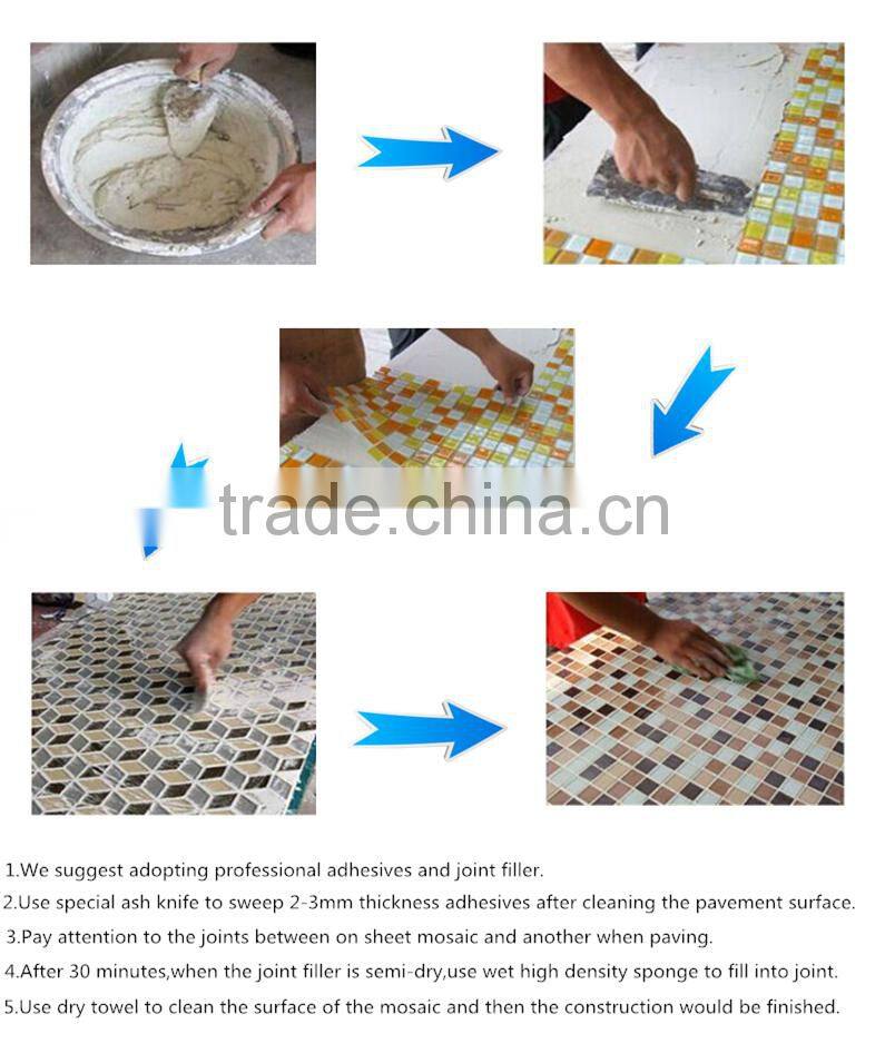 backsplash decorative metal mix glass mosaic tile