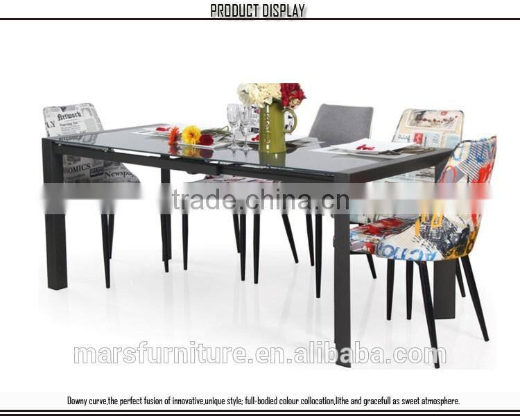 Wholesale metal glass extendable dinning table