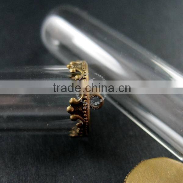 55mm vial glass tube bottle with 15mm open month DIY pendant charm supplies 1810294