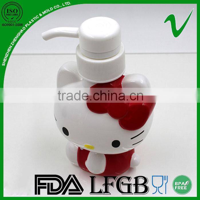 PP cute shape empty OEM shampoo plastic bottle with pump