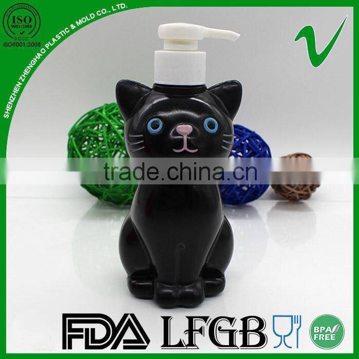 400ml custom black empty lotion PP pump dispenser plastic bottle for kid usage