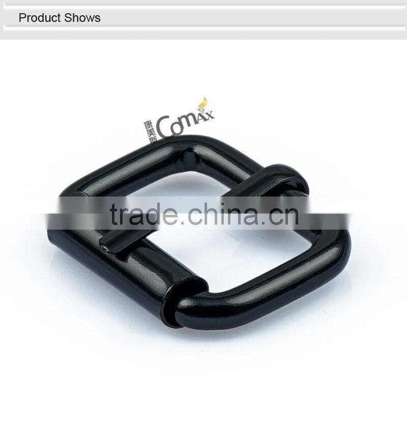 Roller metal black nickel-free belt buckle