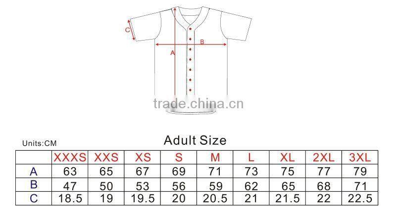 hot sales custom team private brand Baseball jersey