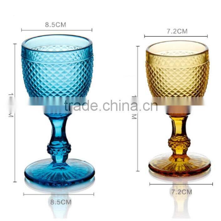 cheap heavy wine glasses wholesale blue wine glass