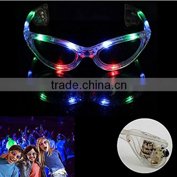 Custom Dazzling Toys LED Light up Flashing Glasses for Kids Party Favors