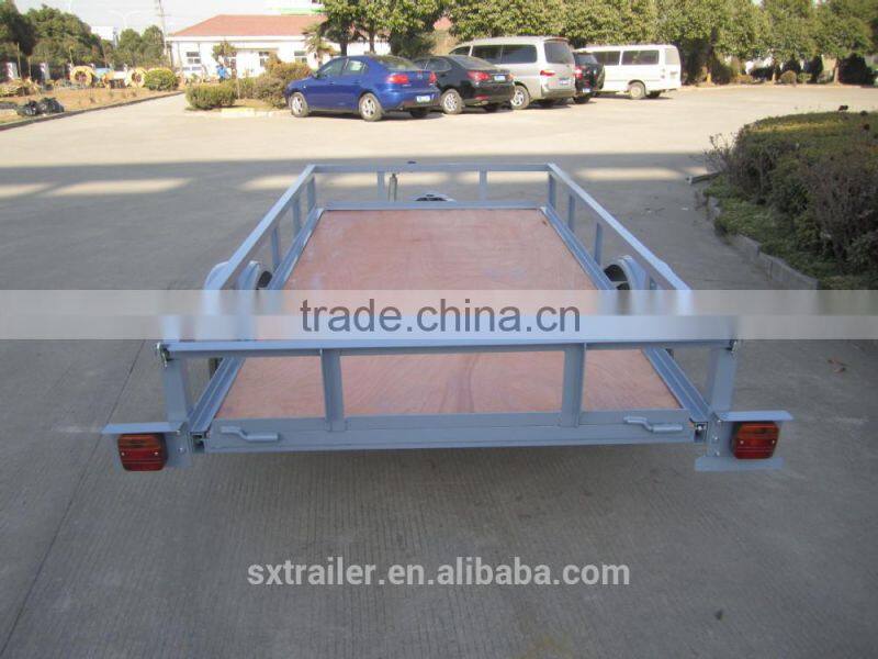 Flat Trailer with plywood for goods F-48