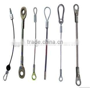 6.0mm steel wire rope sling cable with thimble eye