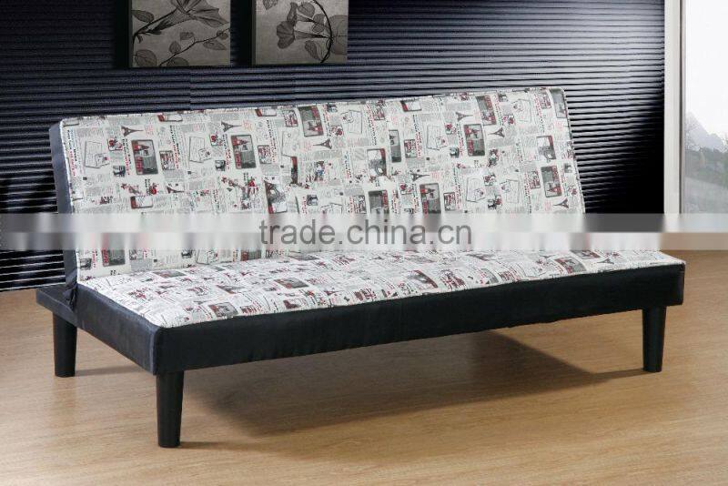 Paris Eiffel Tower pattern Black fabric foldable sofabed