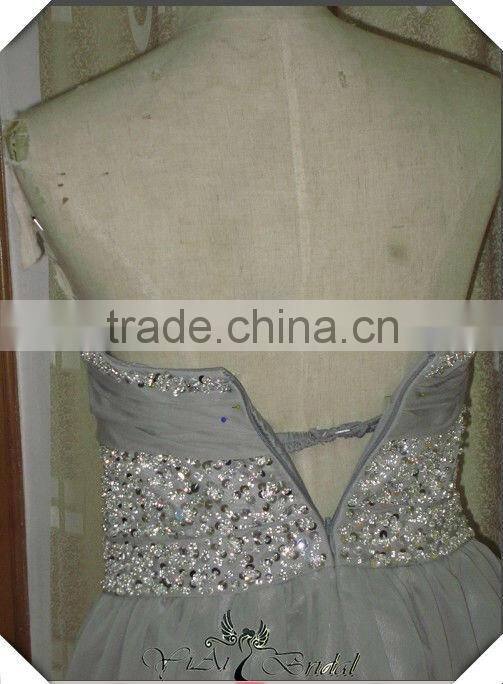PP2524 Real Sample Bridesmaid Chiffon Beaded Short Bridesmaid Dress 2014