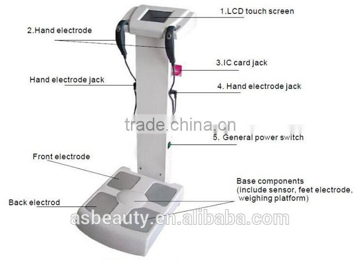 body element analyzer body composition and fat testing machine gs6.5