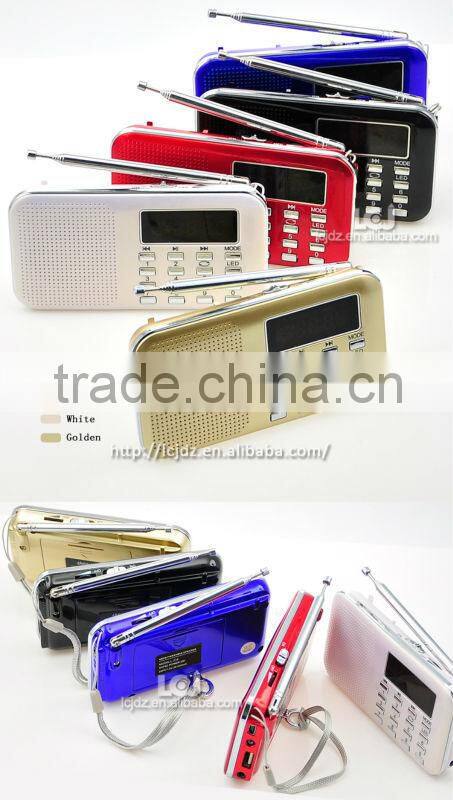 L-218 Hot sale MP3 FM radio player with mp3 player and speaker