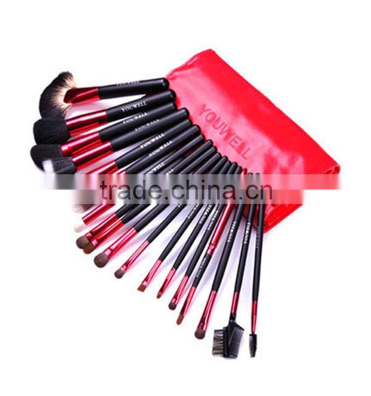 18pcs high grade very soft mink hair makeup kit brushes