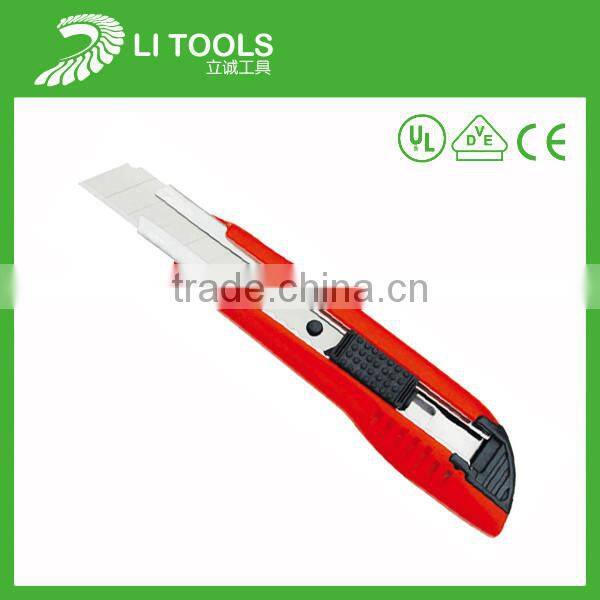 New design abs retractable cutter knife set with carbon steel blade