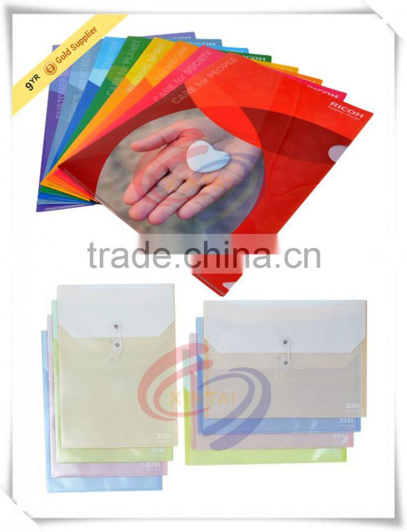 Business promtional products clear a4 plastic travel document folder
