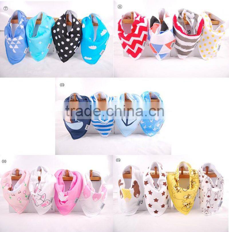 2017 back fleece 100% organic cotton baby bandana drool bibs