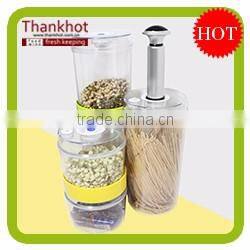 transparent pumpable vacuum metal food container