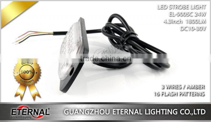 truck strobe light 24W led signal light emergency led bulb flashing warning amber lamp for farm tractor equipment