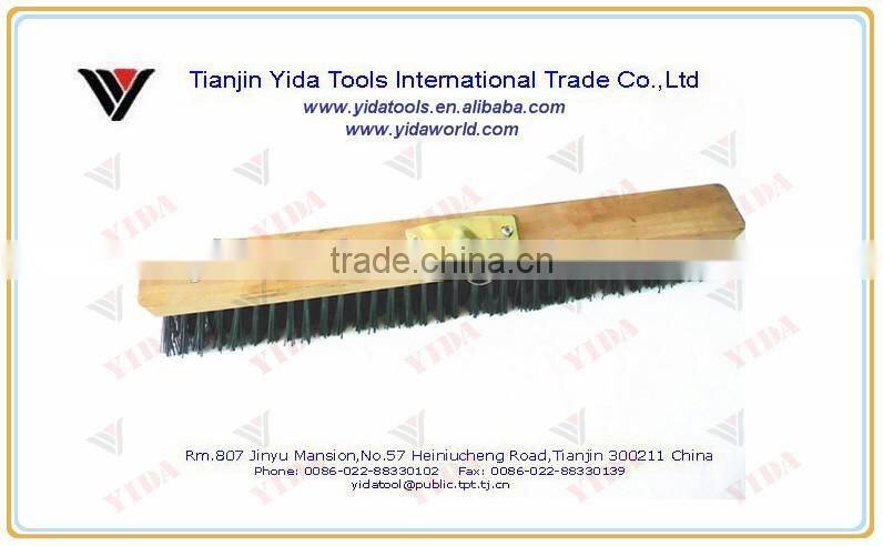 outdoor wooden push broom