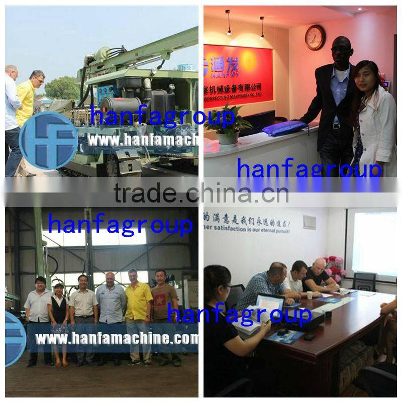Small wheel type water well drilling rig for selling!HF120W water well drilling rig