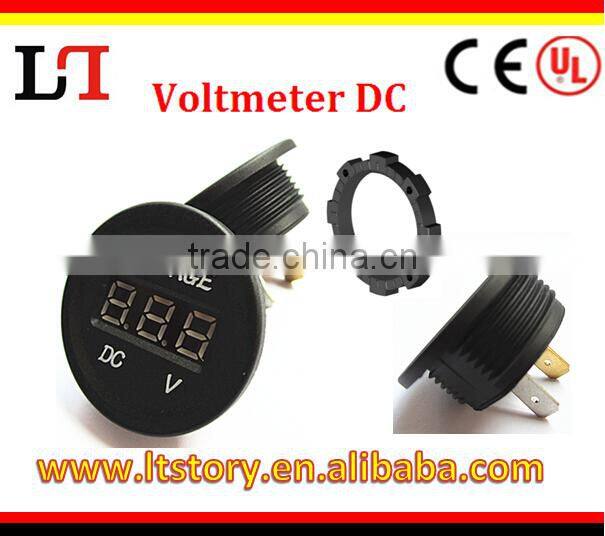DC 5~30V Red LED Auto Car Waterproof Panel Meter Digital Voltmeter