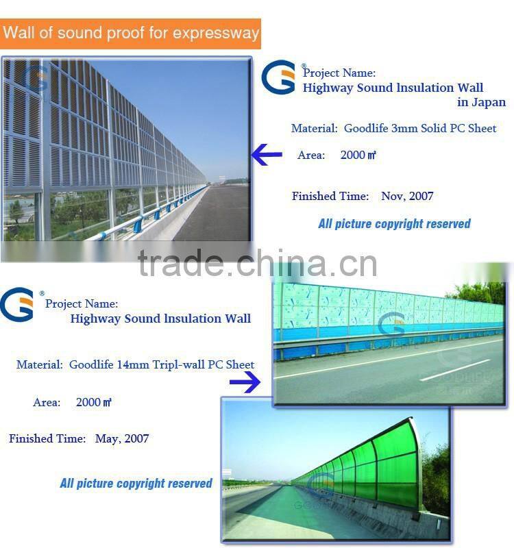 Best quality pc transparent roofing sheet for construction of building