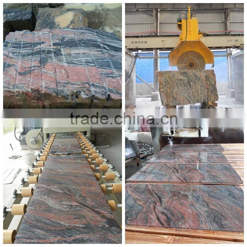 China multicolor red granite mushroom stone
