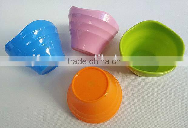 Unique shape resin bright color flower pot