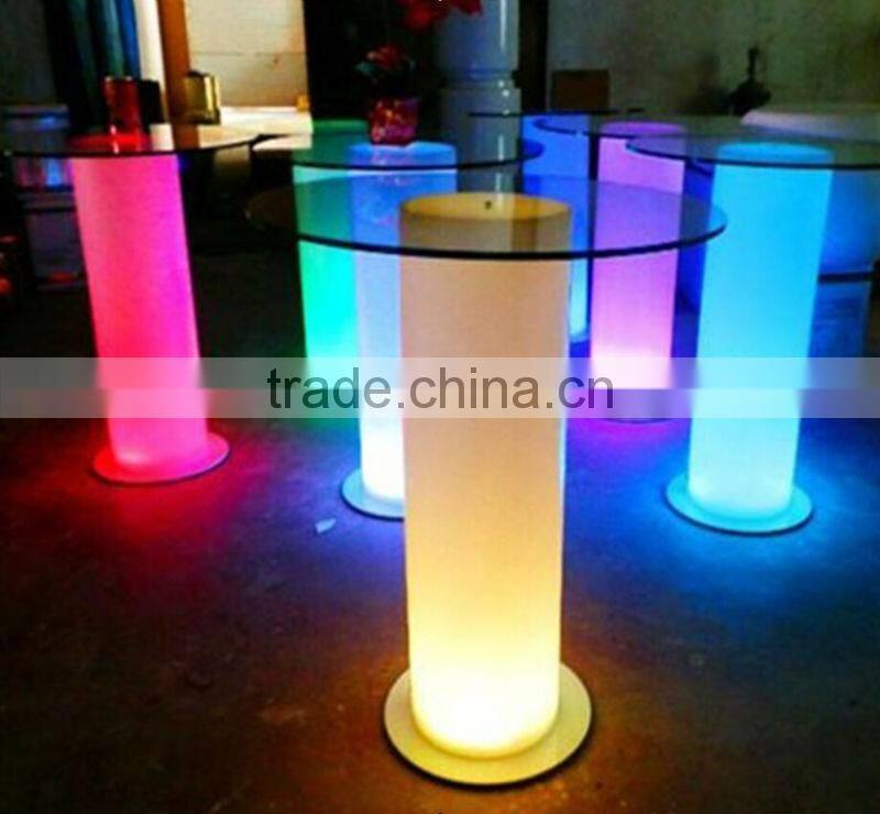 modern design led bar table with ice bin
