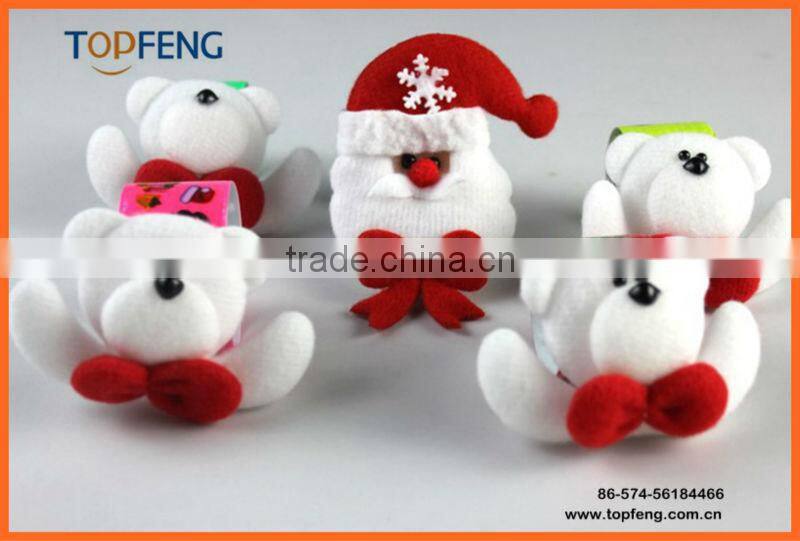 Christmas Theme Lovely Slap Bracelet/bangle XMA Decor Pat Circle Gift