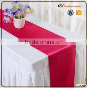 colorful satin table runner factoty for wedding decoration