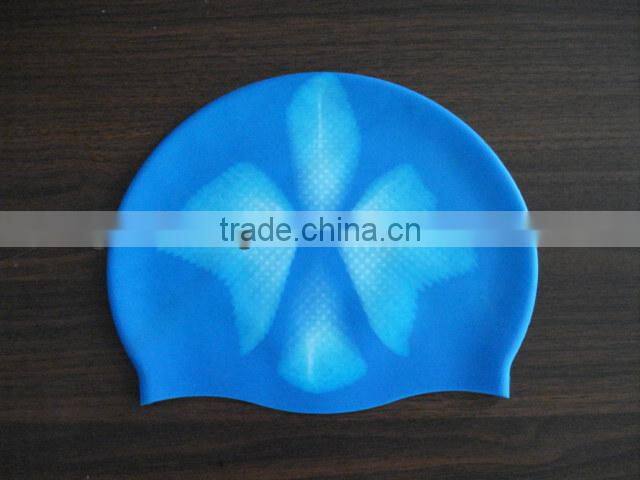 Beautiful and comfortable silicone swimming cap/any shape can be make silicone swim cap/novelty swimming cap