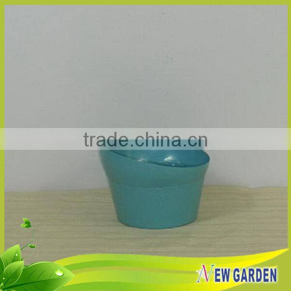 2015 New Design Handmade Home Decor Round Metal Miniature Flower Pots