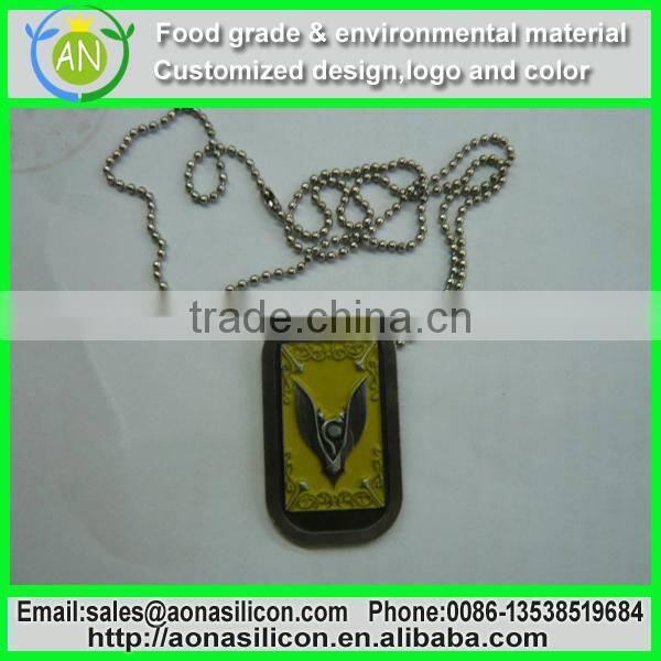 Hot Sales Safe Dog Tag Silicone Necklace