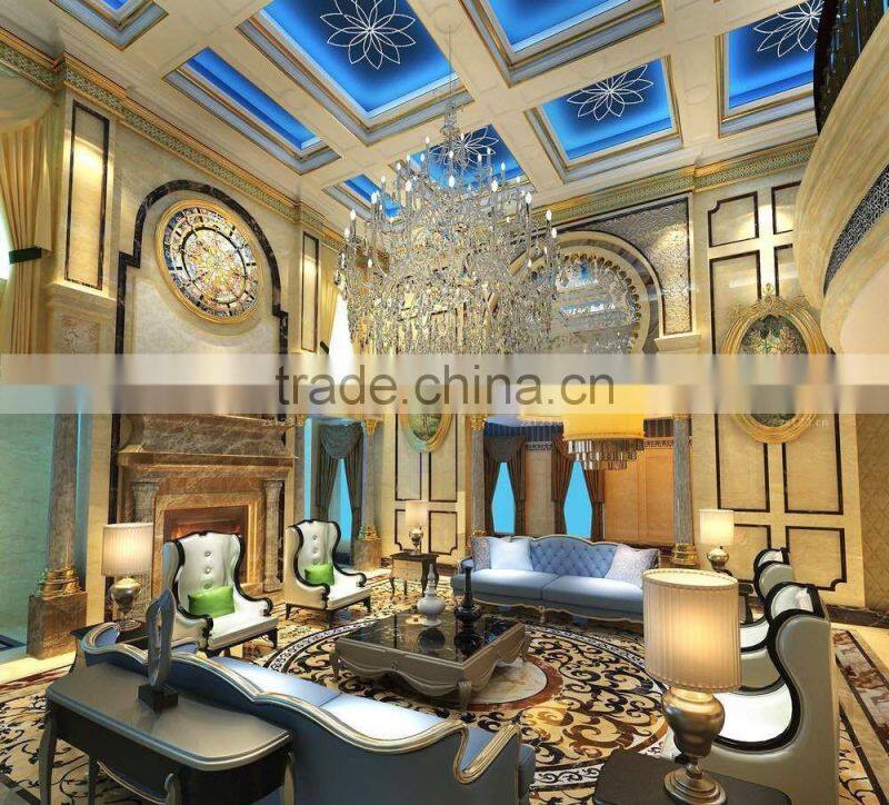 Royal French Style Villa Entrance 3d Rendering Interior Design BF11-08283a