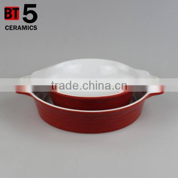 BT5-SD08,09 stonware color oval gratin dish