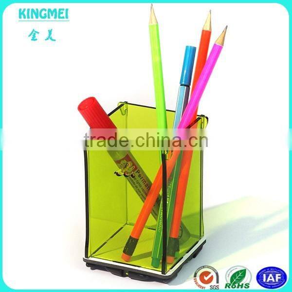 Cute Acrylic pencil box, round acrylic pen and pencil display holders,plexiglass tube pencil container