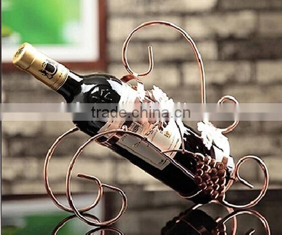 Decorative iron wine bottle holder shelf