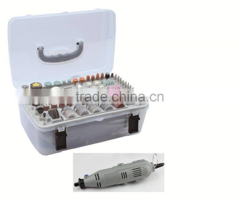 163pcs 135W Portable Hobby Rotary Tools Kit Accessory with Flex Shaft Handheld Grinding Electric Mini Grinder Set