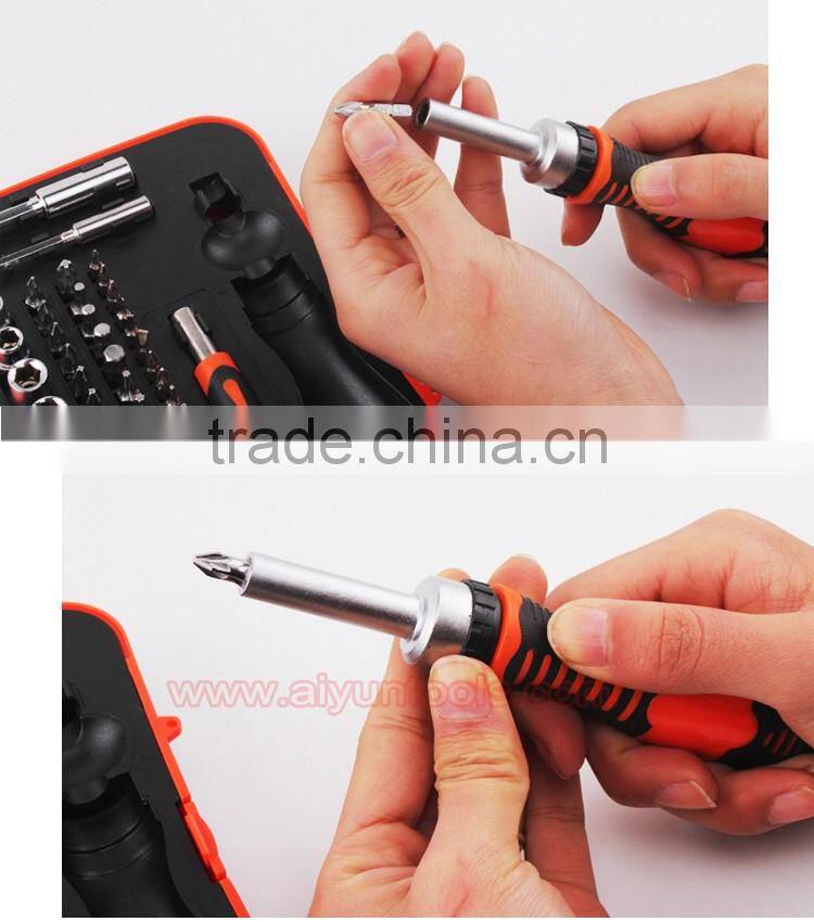 65pcs Mini Bits set Hand Socket Sets ratchet screwdriver Drive wrench