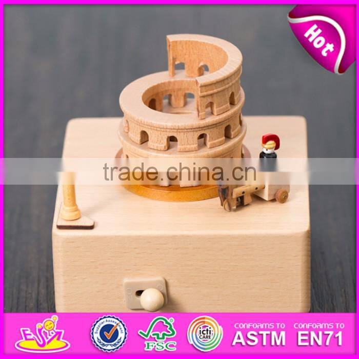 Handmade best toys wooden music boxes for toddlers W07B048