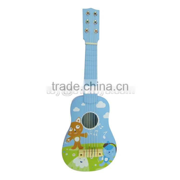 Best sale kids musical wooden toy guitar for 3 year old W07H014-S