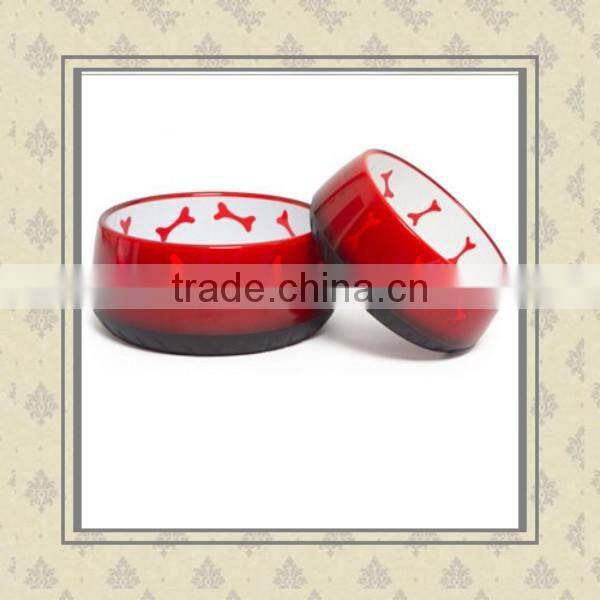 custom high quality plastic round dog bowl plastic pet product for 2015