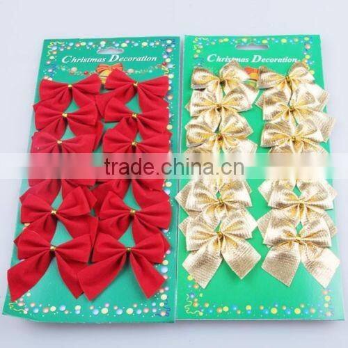 elegant 12pcs Bow Christmas Tree Decoration Xmas Hanging Ornament Bowknot Party Home Decor