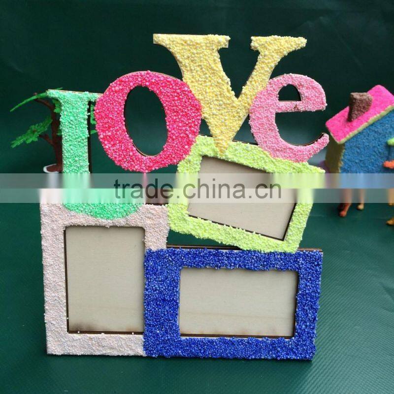 Wood Blank Love DIY Painting Picture Photo Frame Home Decoration