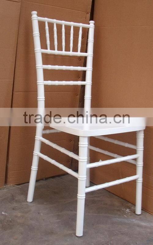 banquet white wood chiavari chair with cushion for sales