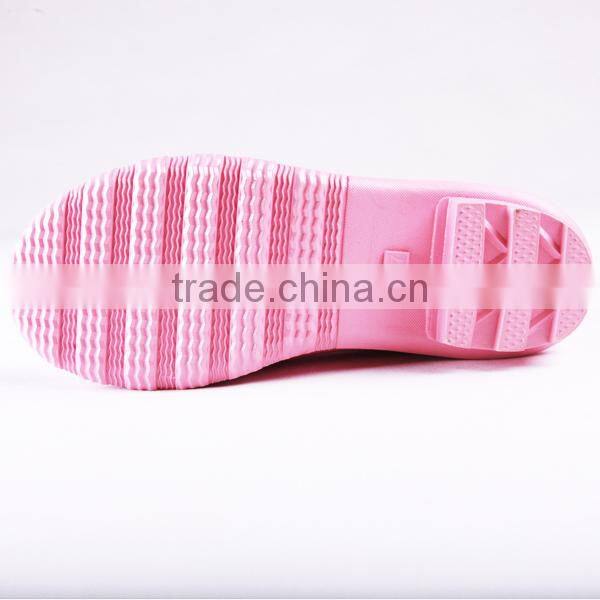rubber rain boots with flower pattern