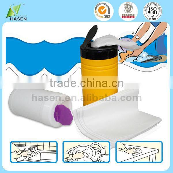 Woopulp nonwoven jumbo roll for baby wipe using