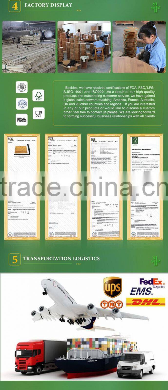 China manufacture professional High Quality bamboo mat