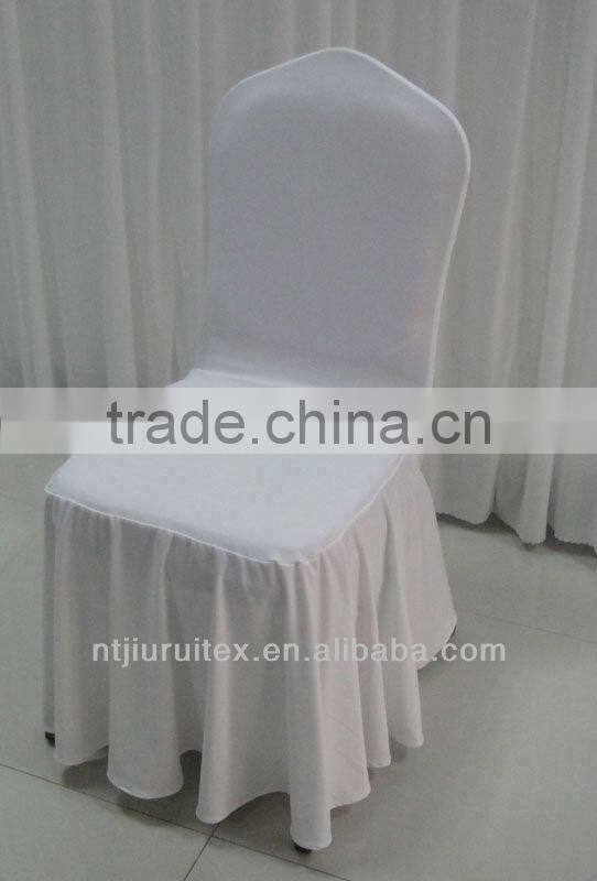 Swag Bottom Fitted Round Top White Spandex Banquet Chair Covers 50PCS A Lot Free Shipping